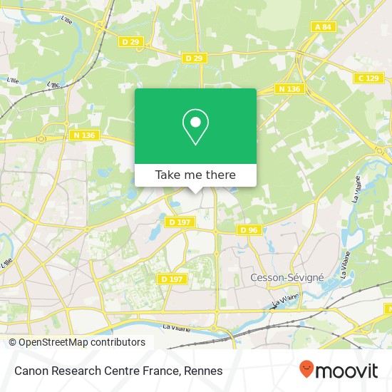 Mapa Canon Research Centre France