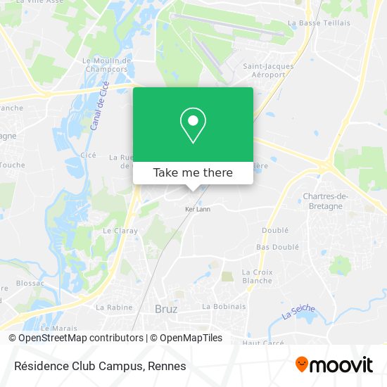 Mapa Résidence Club Campus