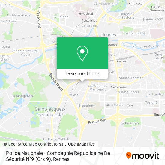 Police Nationale - Compagnie Républicaine De Sécurité N°9 (Crs 9) map