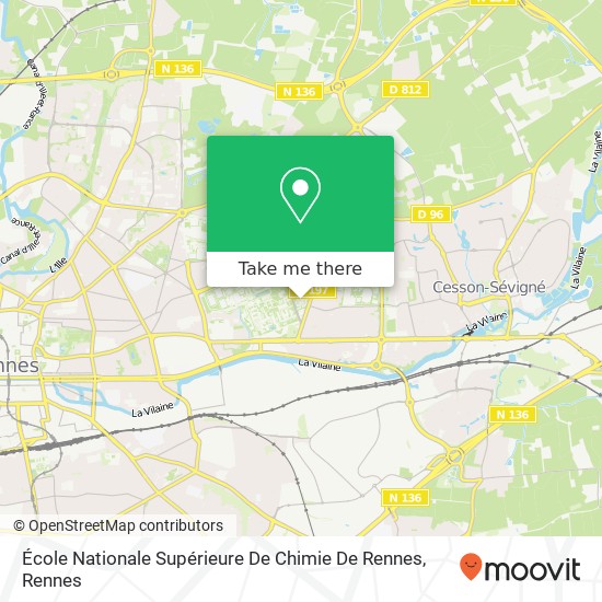 Mapa École Nationale Supérieure De Chimie De Rennes
