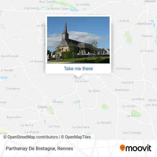 Parthenay De Bretagne map