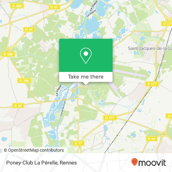 Mapa Poney-Club La Pérelle