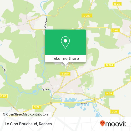 Le Clos Bouchaud map