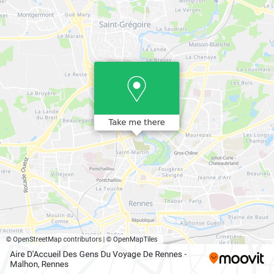 Aire D'Accueil Des Gens Du Voyage De Rennes - Malhon map