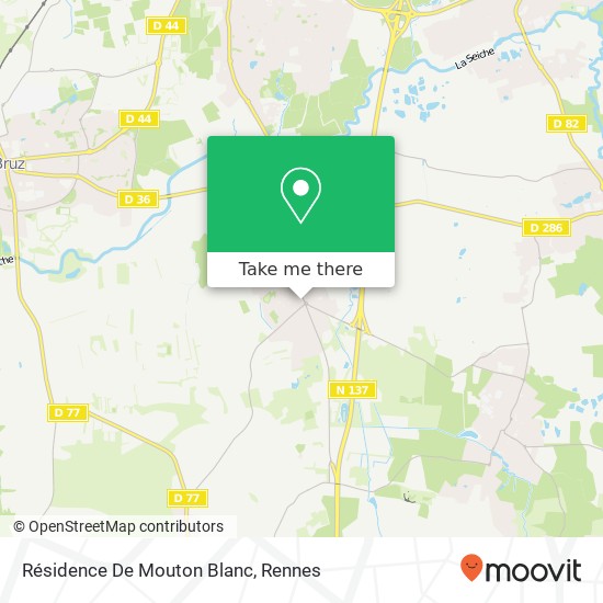 Résidence De Mouton Blanc map