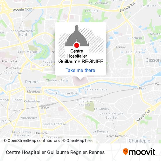 Centre Hospitalier Guillaume Régnier map