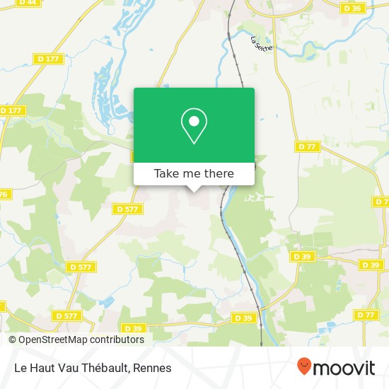 Le Haut Vau Thébault map