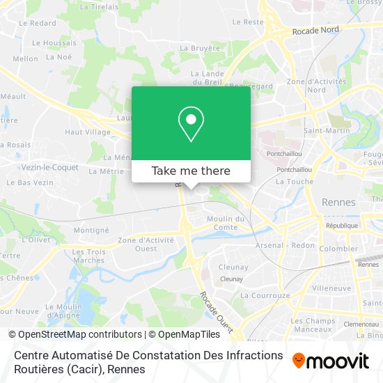 Centre Automatisé De Constatation Des Infractions Routières (Cacir) map