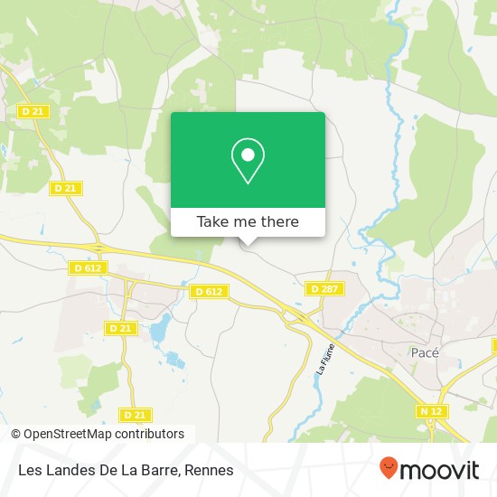 Les Landes De La Barre map