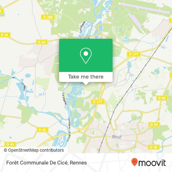 Mapa Forêt Communale De Cicé