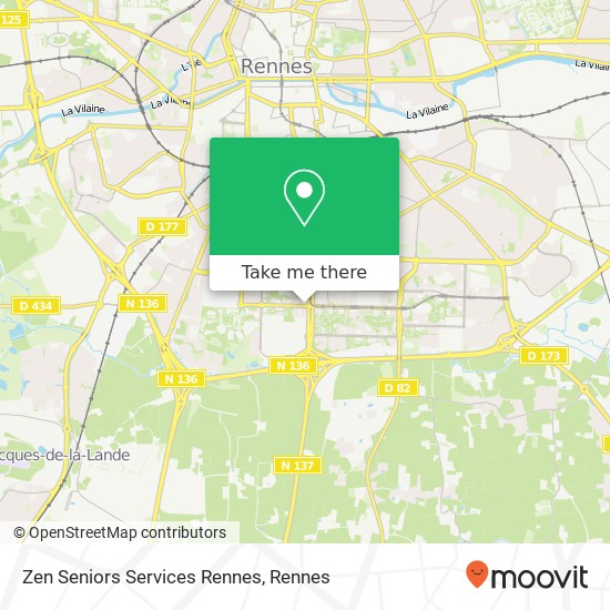 Zen Seniors Services Rennes map