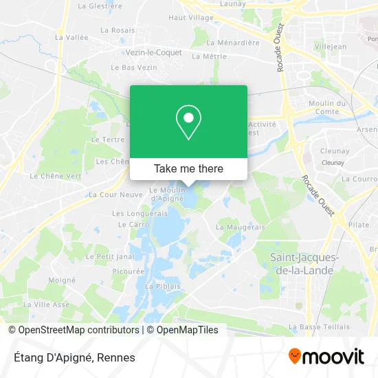 Mapa Étang D'Apigné