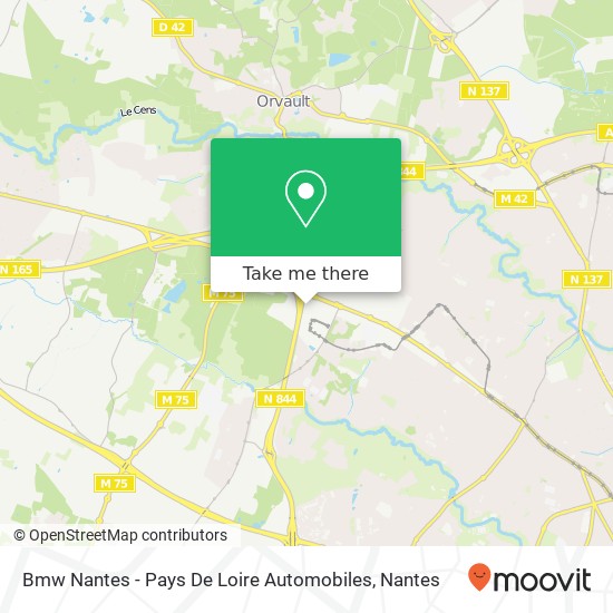 Mapa Bmw Nantes - Pays De Loire Automobiles