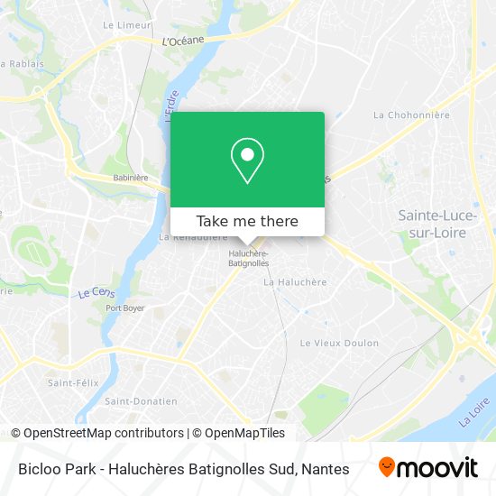 Bicloo Park - Haluchères Batignolles Sud map
