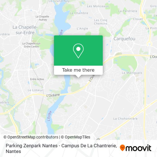 Parking Zenpark Nantes - Campus De La Chantrerie map