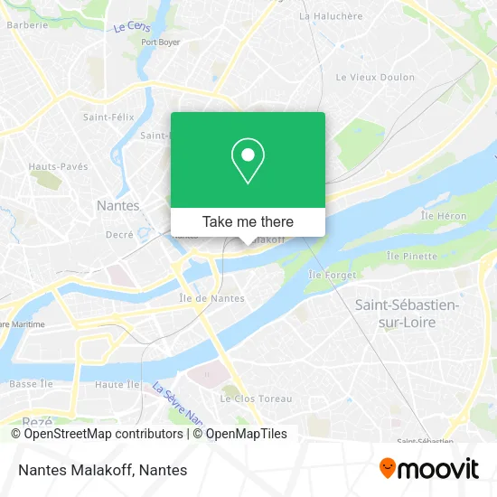 Mapa Nantes Malakoff