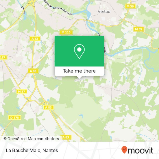 La Bauche Malo map