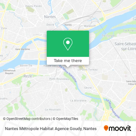 Nantes Métropole Habitat Agence Goudy map