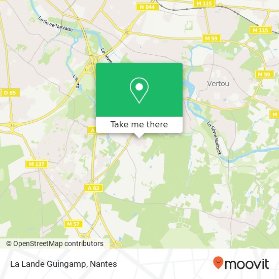 La Lande Guingamp map