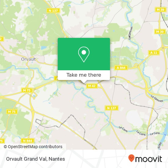 Mapa Orvault Grand Val