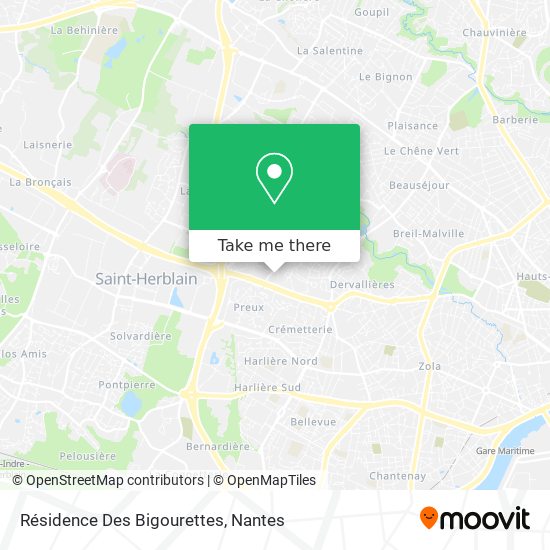 Résidence Des Bigourettes map