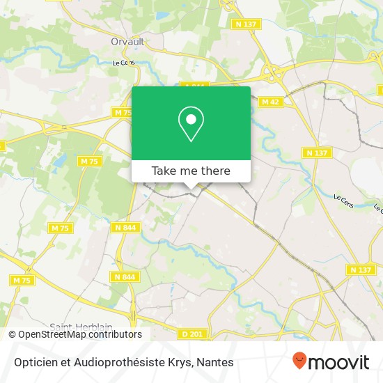 Opticien et Audioprothésiste Krys map