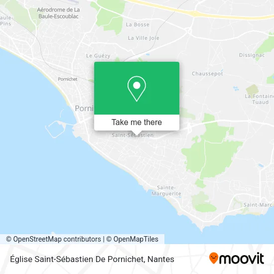 Mapa Église Saint-Sébastien De Pornichet