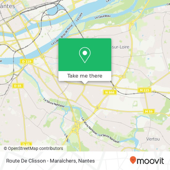 Route De Clisson - Maraîchers map