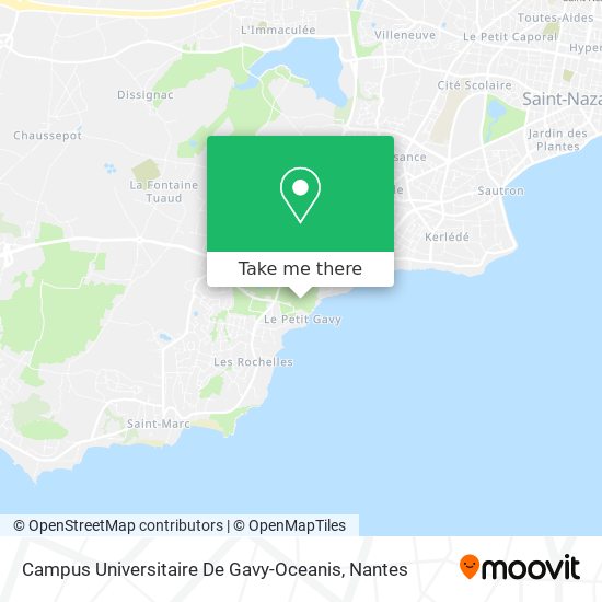 Mapa Campus Universitaire De Gavy-Oceanis