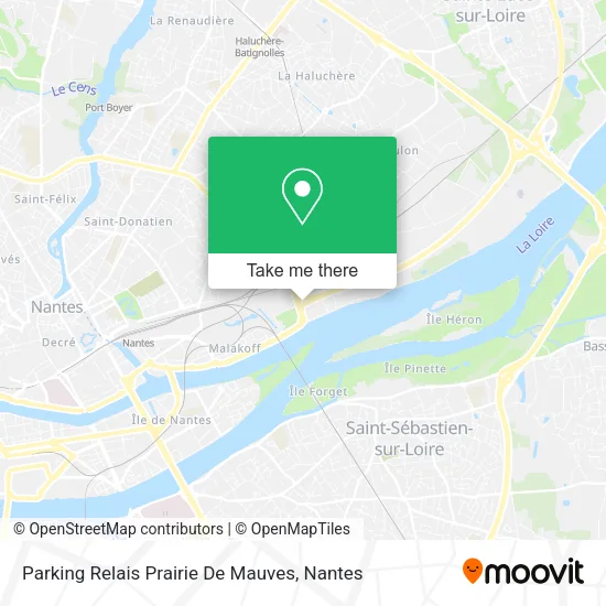 Parking Relais Prairie De Mauves map