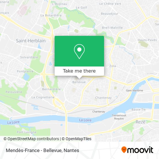Mendès-France - Bellevue map