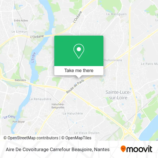 Mapa Aire De Covoiturage Carrefour Beaujoire