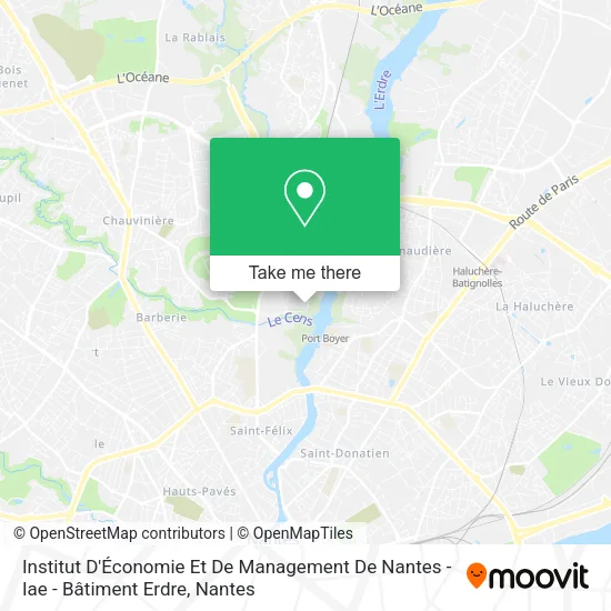 Institut D'Économie Et De Management De Nantes - Iae - Bâtiment Erdre map