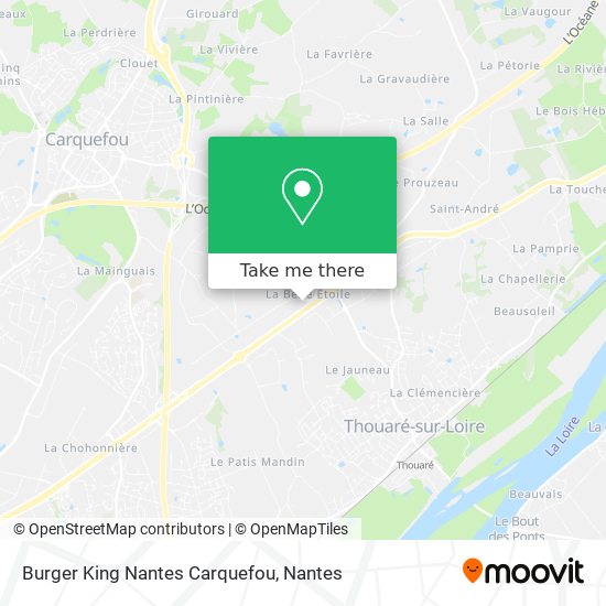 Burger King Nantes Carquefou map