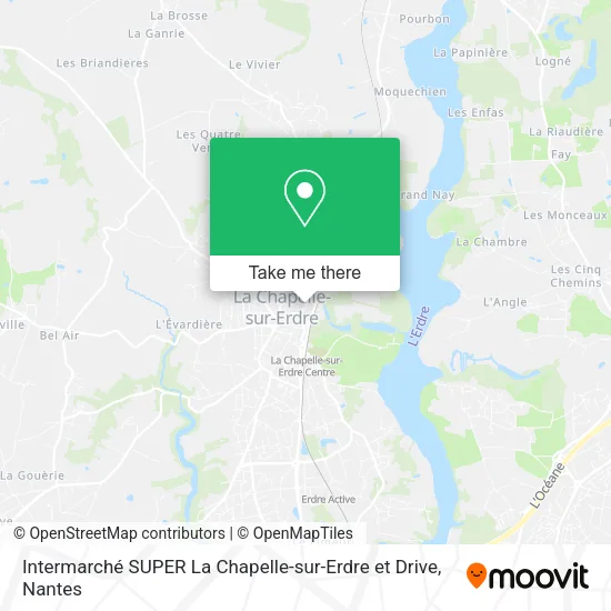 Intermarché SUPER La Chapelle-sur-Erdre et Drive map