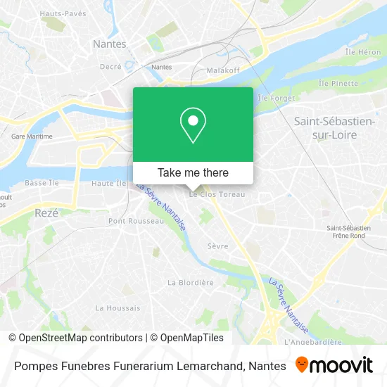 Pompes Funebres Funerarium Lemarchand map