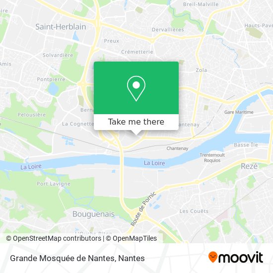 Mapa Grande Mosquée de Nantes