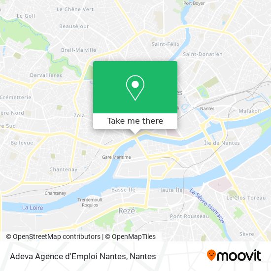 Adeva Agence d'Emploi Nantes map