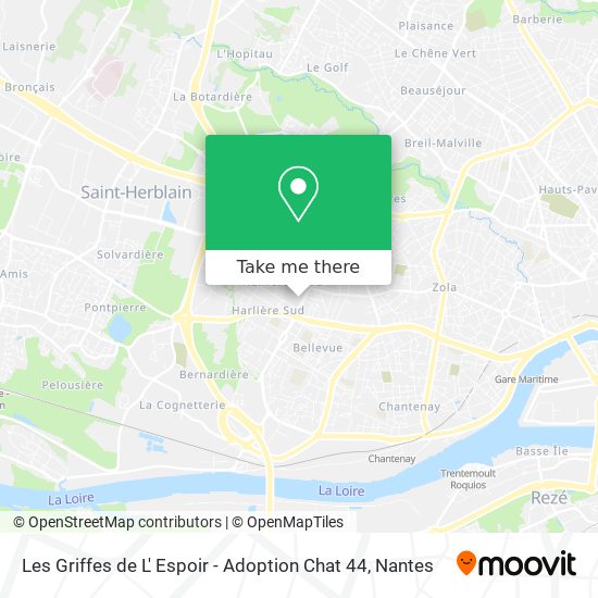 Les Griffes de L' Espoir - Adoption Chat 44 map