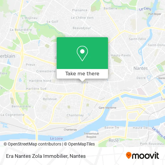 Era Nantes Zola Immobilier map
