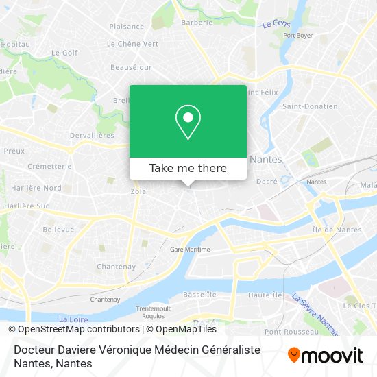 Mapa Docteur Daviere Véronique Médecin Généraliste Nantes