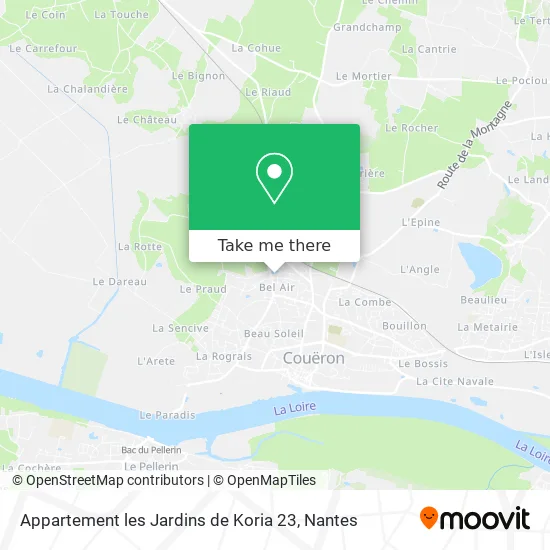 Mapa Appartement les Jardins de Koria 23
