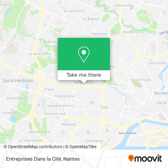 Entreprises Dans la Cité map