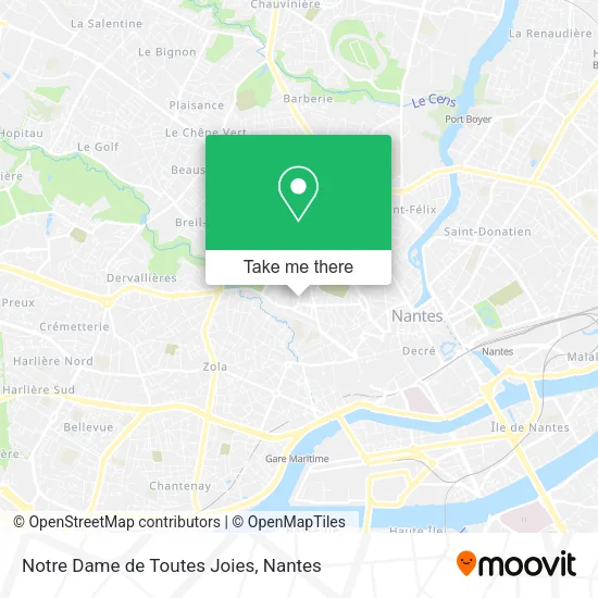 Mapa Notre Dame de Toutes Joies