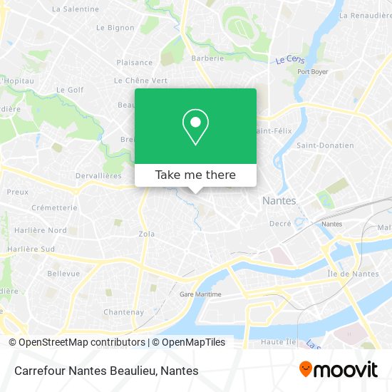 Carrefour Nantes Beaulieu map