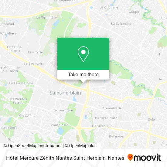 Mapa Hôtel Mercure Zénith Nantes Saint-Herblain