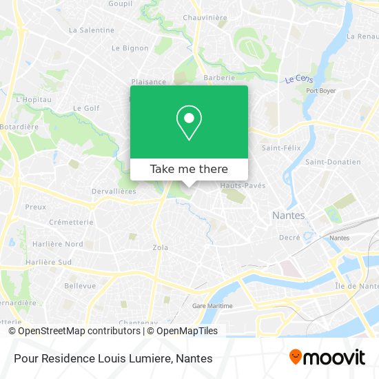 Pour Residence Louis Lumiere map