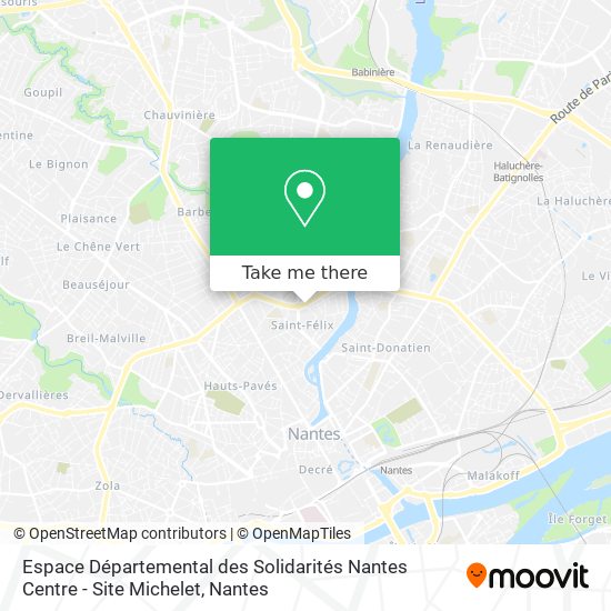 Espace Départemental des Solidarités Nantes Centre - Site Michelet map