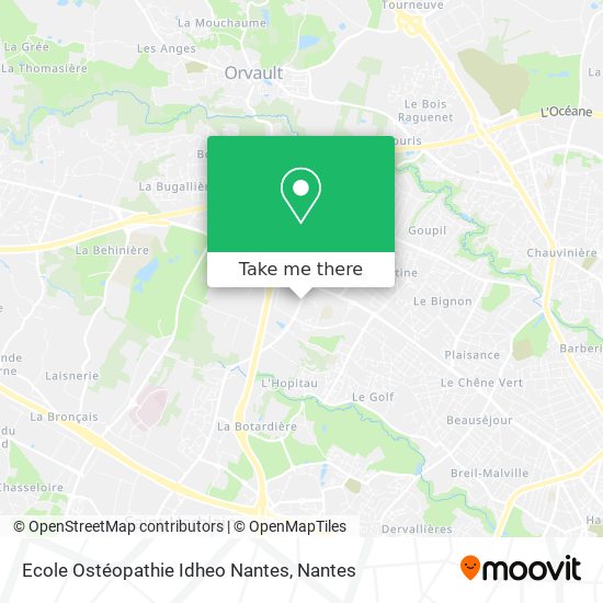 Ecole Ostéopathie Idheo Nantes map