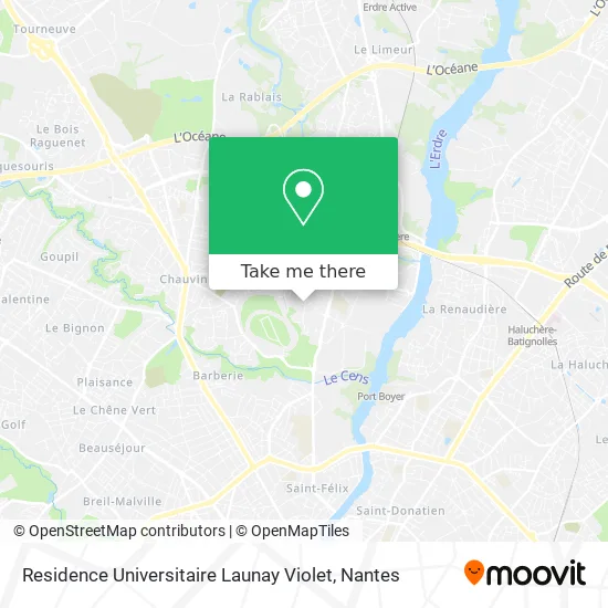 Residence Universitaire Launay Violet map